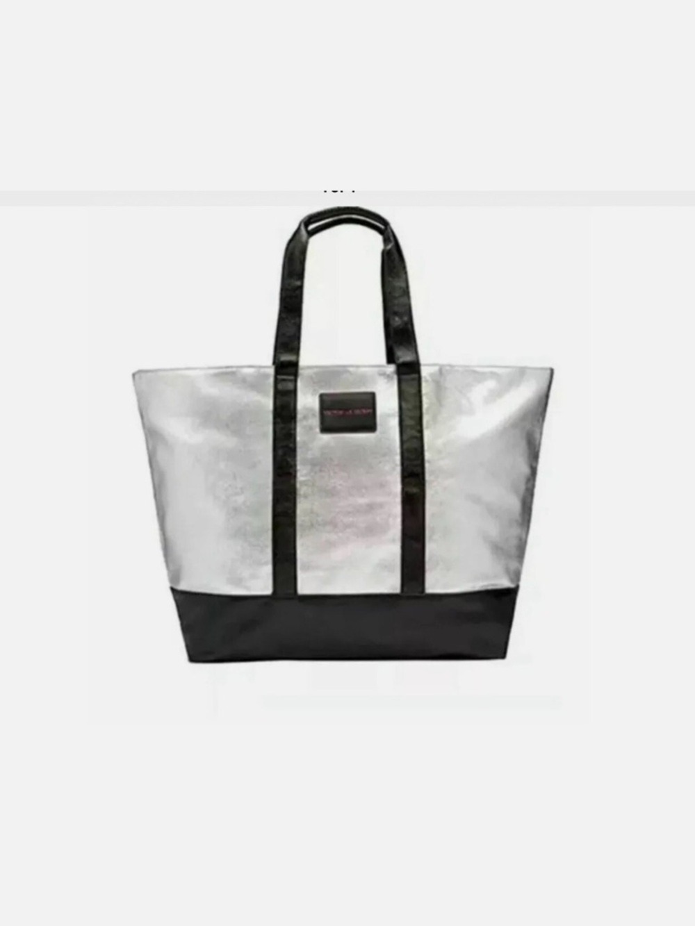 VICTORIA’S SECRET 2017 Limited Edition Silver Tote with Black Trim